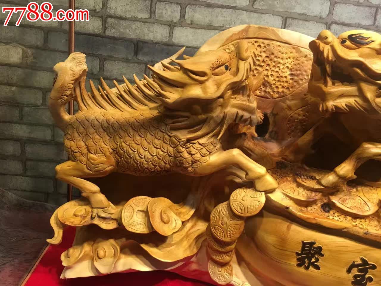 招财双麒麟精品崖柏特