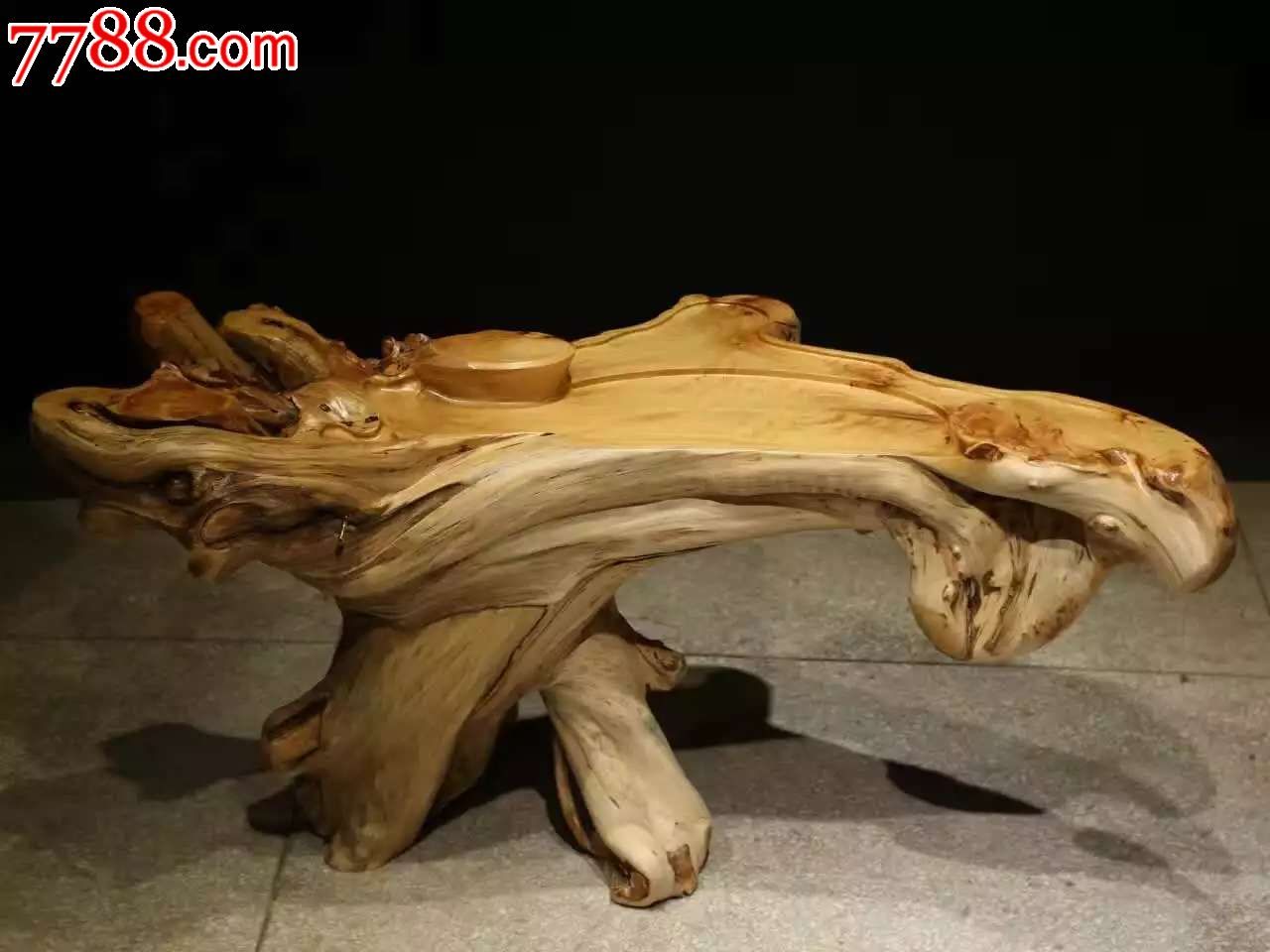 作品天然脚茶台崖柏