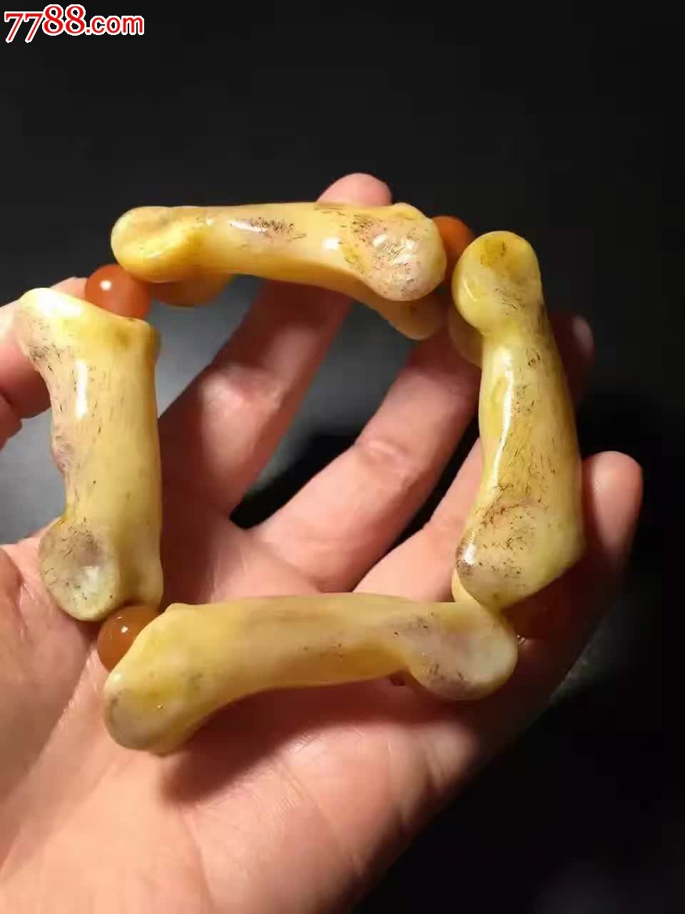 7号极品趾骨手串大胖