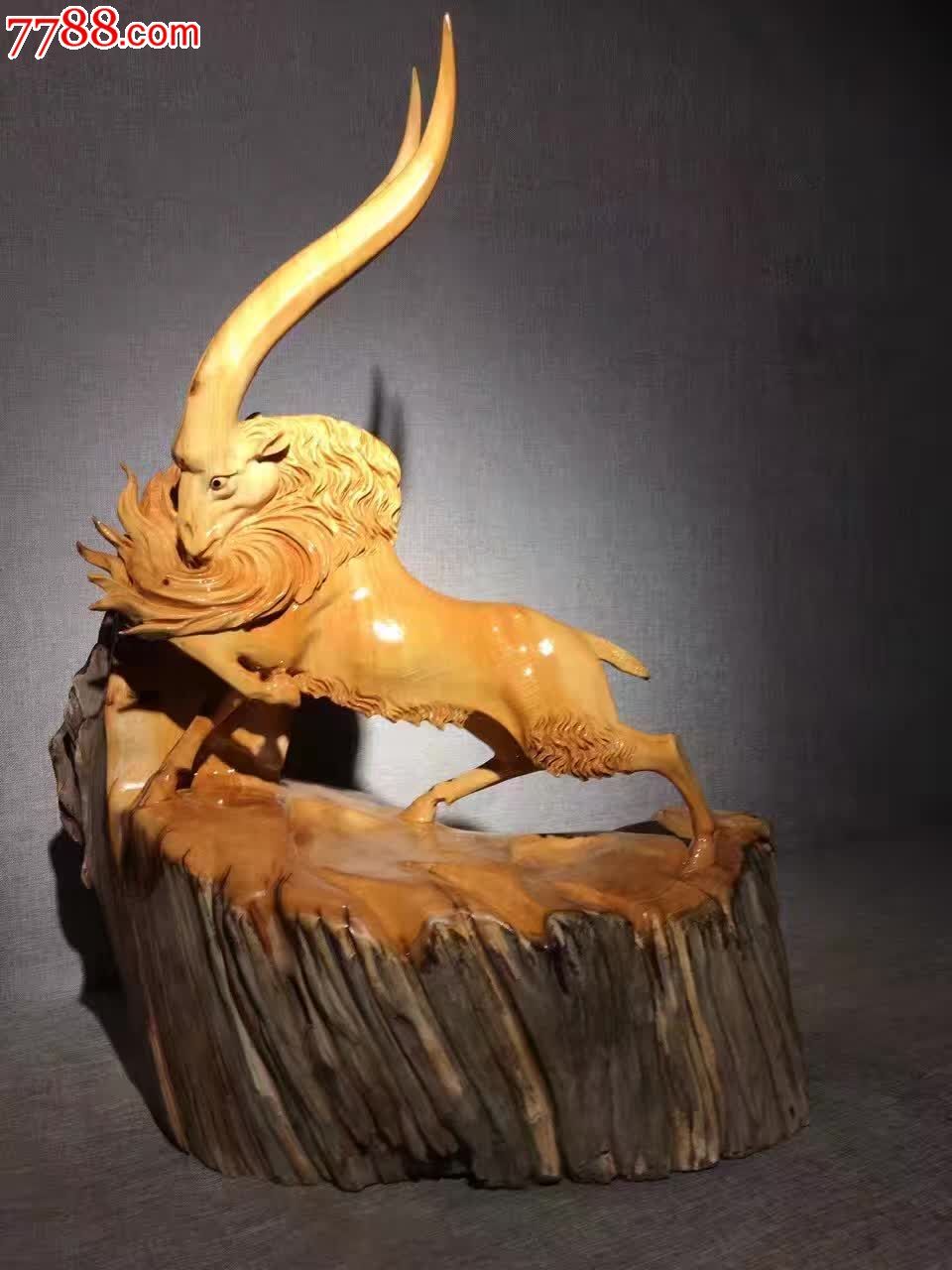 崖柏陈化料题材领头羊-价格:0元-se43968366-木雕摆件-零售-7788收藏