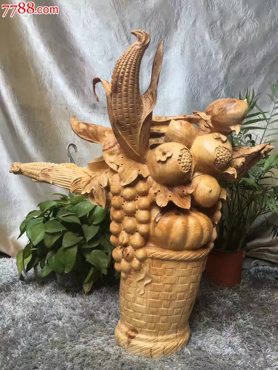 瓜果蓝造型饱满做功精-价格:0元-se44528134-其他根雕/木雕-零售-7788