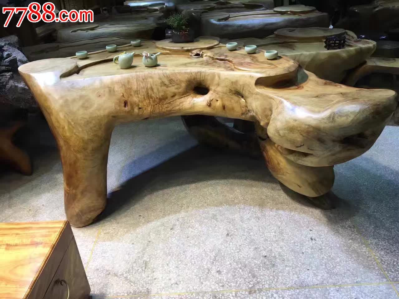 新品香樟木根雕茶桌大-价格:0元-se44675219-根雕茶几-零售-7788收藏