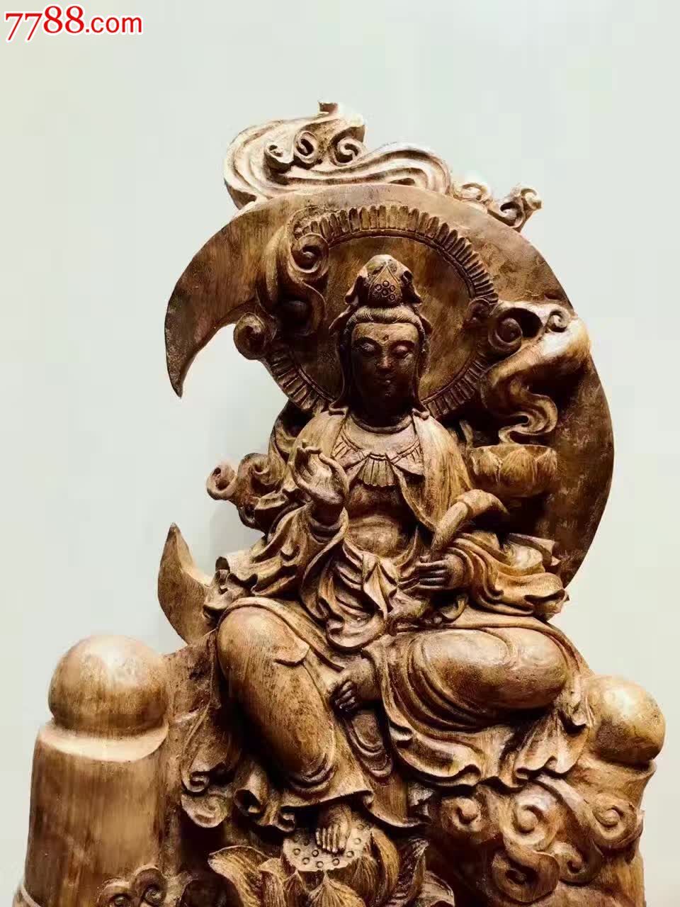 观音菩萨天然野生印尼-价格:0元-se44677940-木佛像/人像-零售-7788