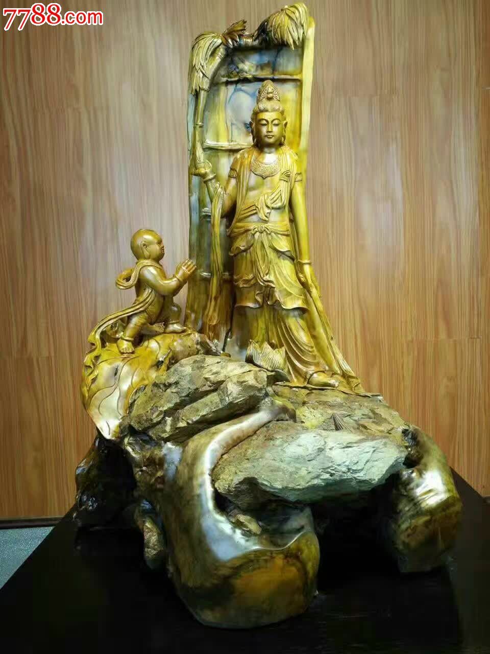 童子拜观音作品采用金