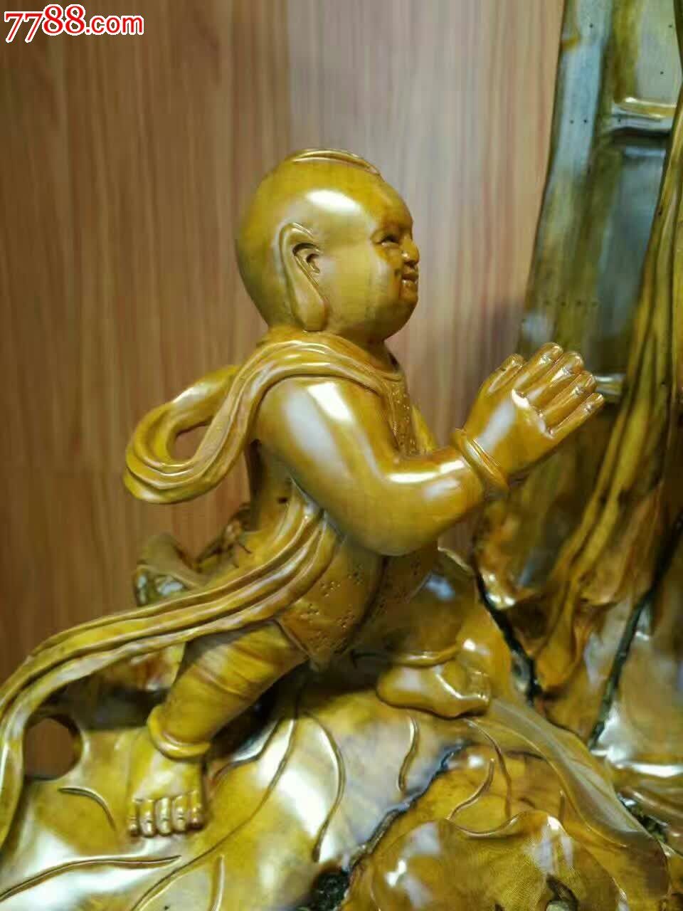 童子拜观音作品采用金