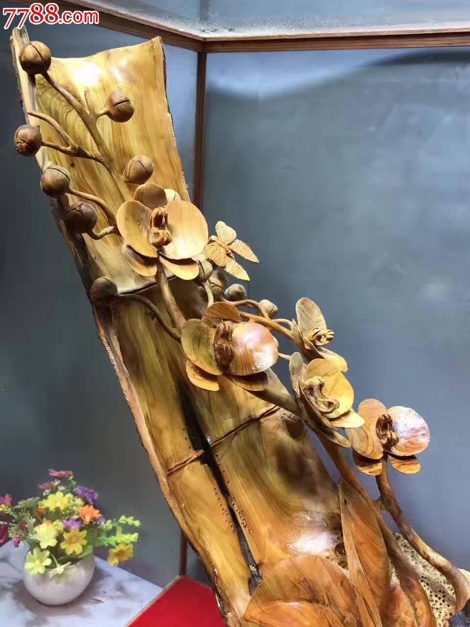 崖柏兰花陈化老料全镂-价格:864元-se45982540-木雕摆件-零售-7788