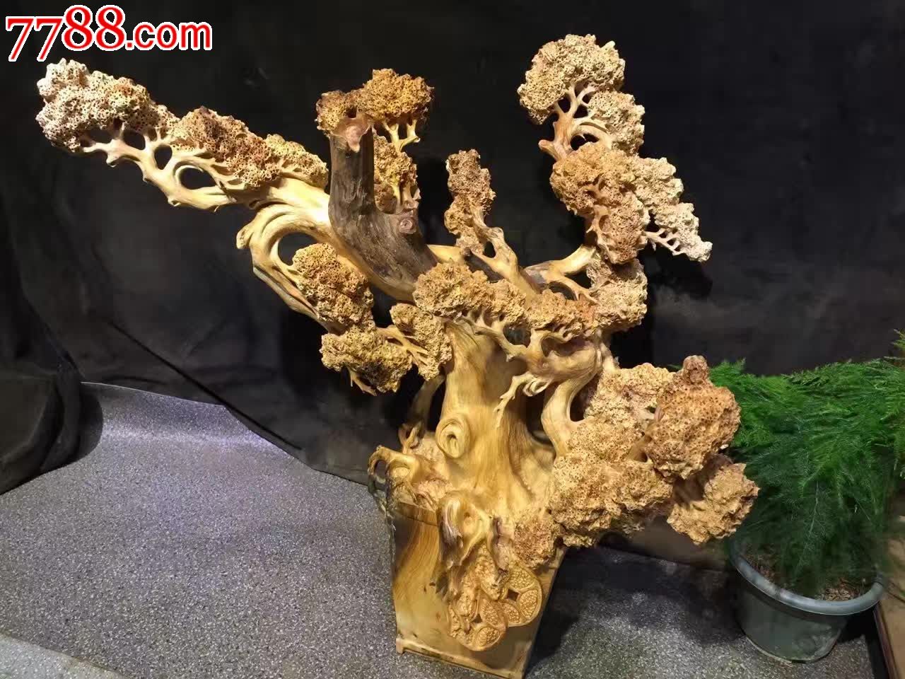 崖柏发财树特点造型独-价格:0元-se46988074-其他根雕/木雕-零售-7788