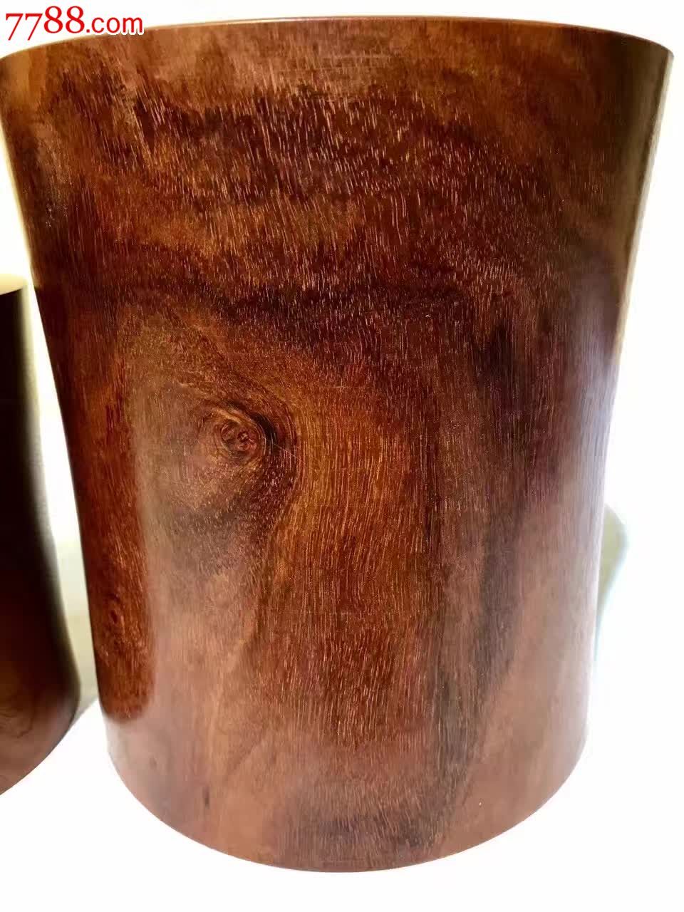 血檀笔筒一套满牛毛纹