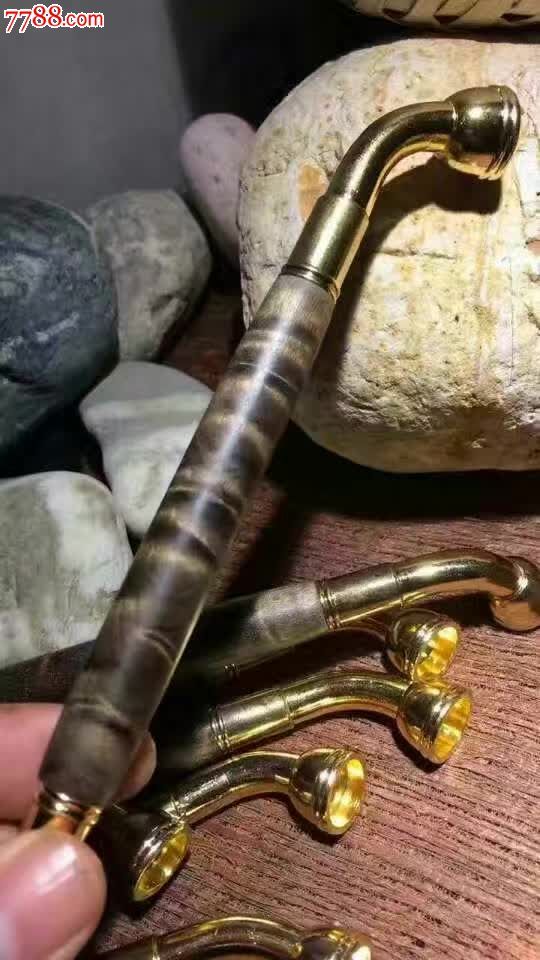 乌木金丝楠烟杆