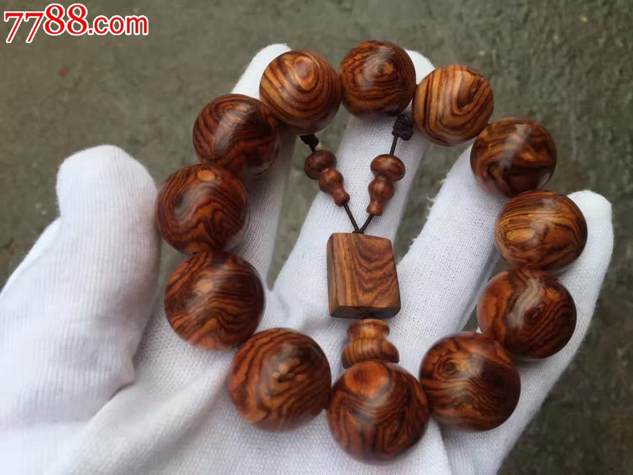 海黄老料虎皮手串重