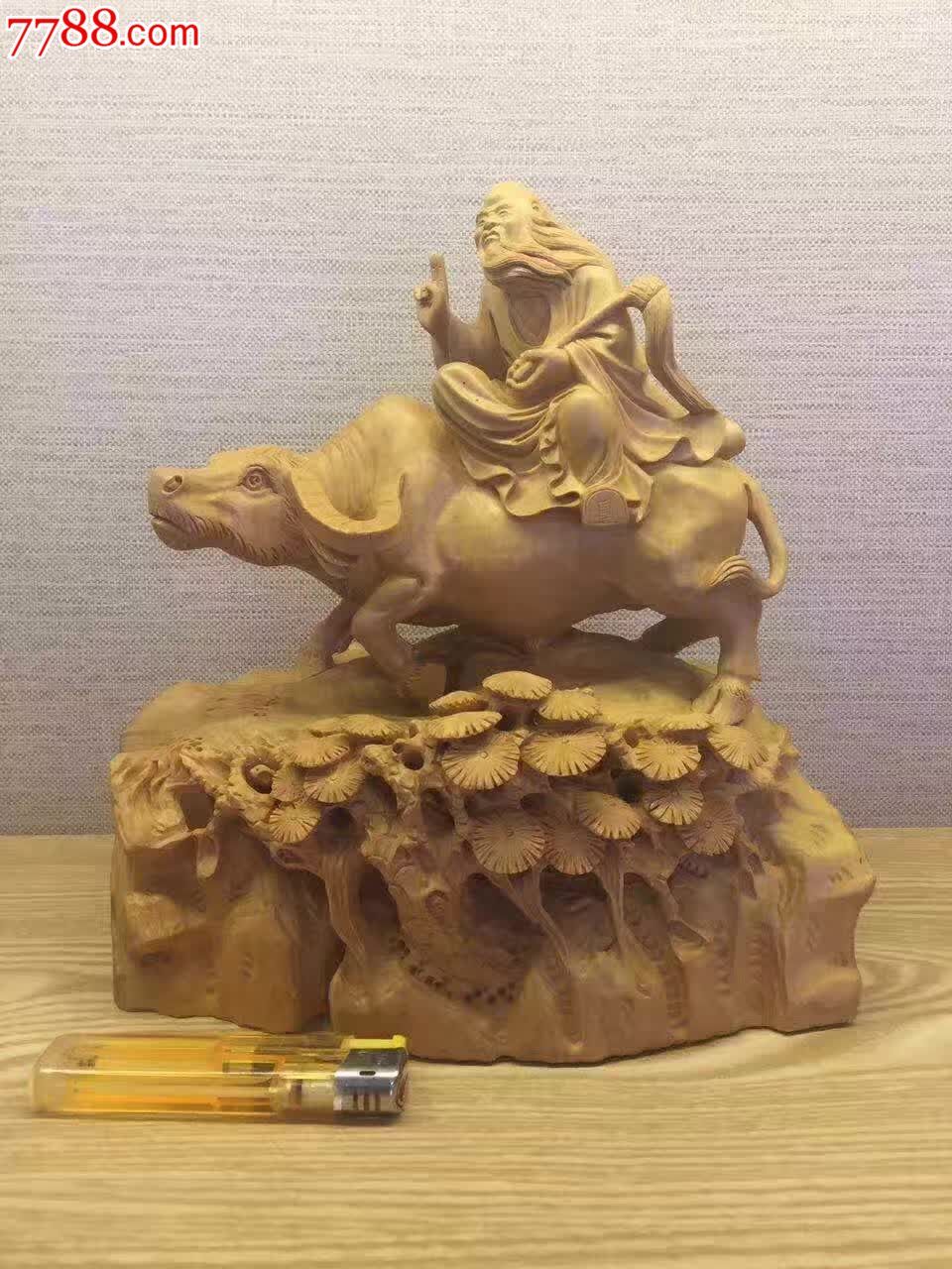 黄杨精雕老子出关