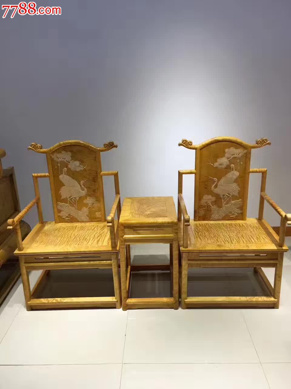 全大叶楠太子椅三件套-价格:0.