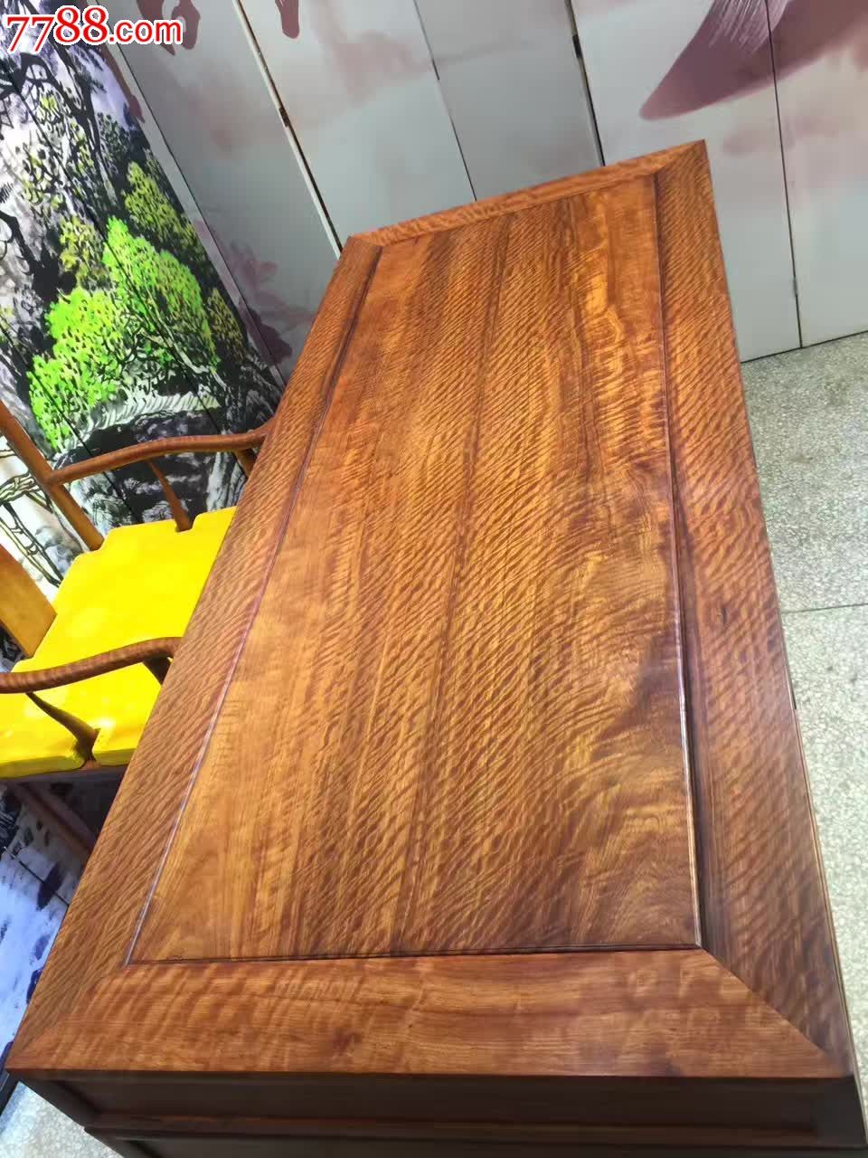 极品缅甸花梨特纹办公