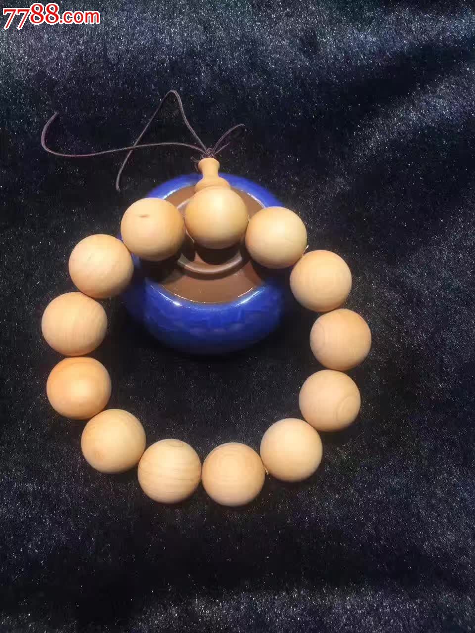 精品崖柏素珠手串大量